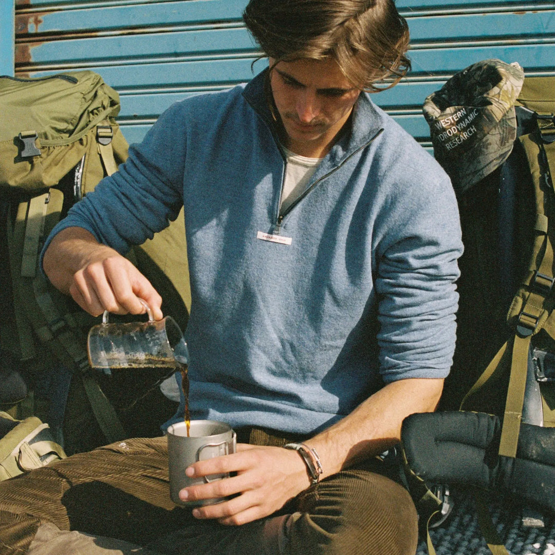 Boiled Half Zip | Denim Blue