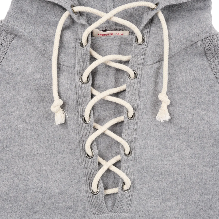 Boiled Hoodie Laced Womens | Light Grey