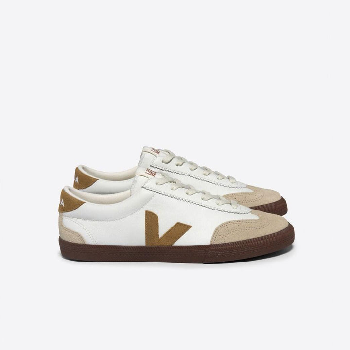 Veja Volley Leather Shoe | White Tent Bark