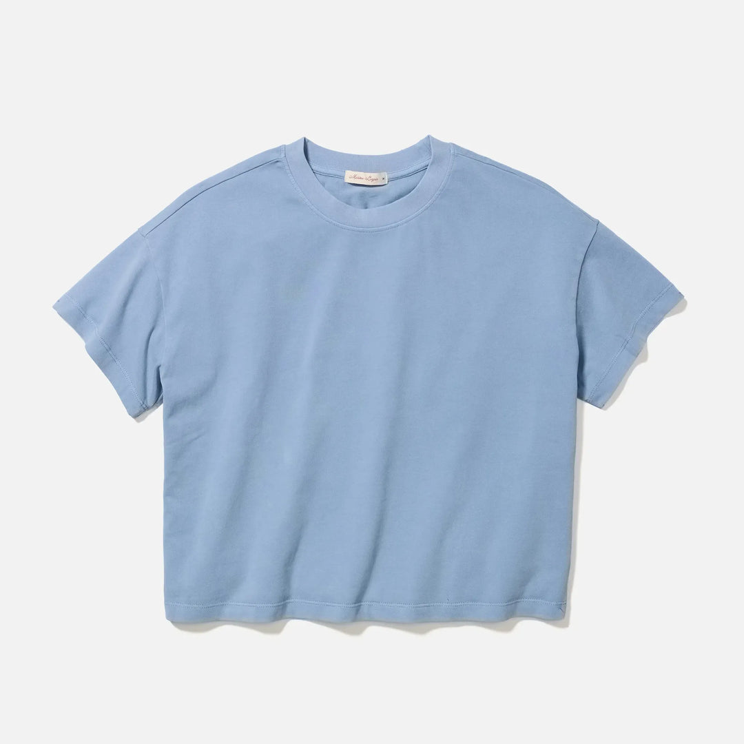 Luxe Jersey Crew Tee | Coastal Blue