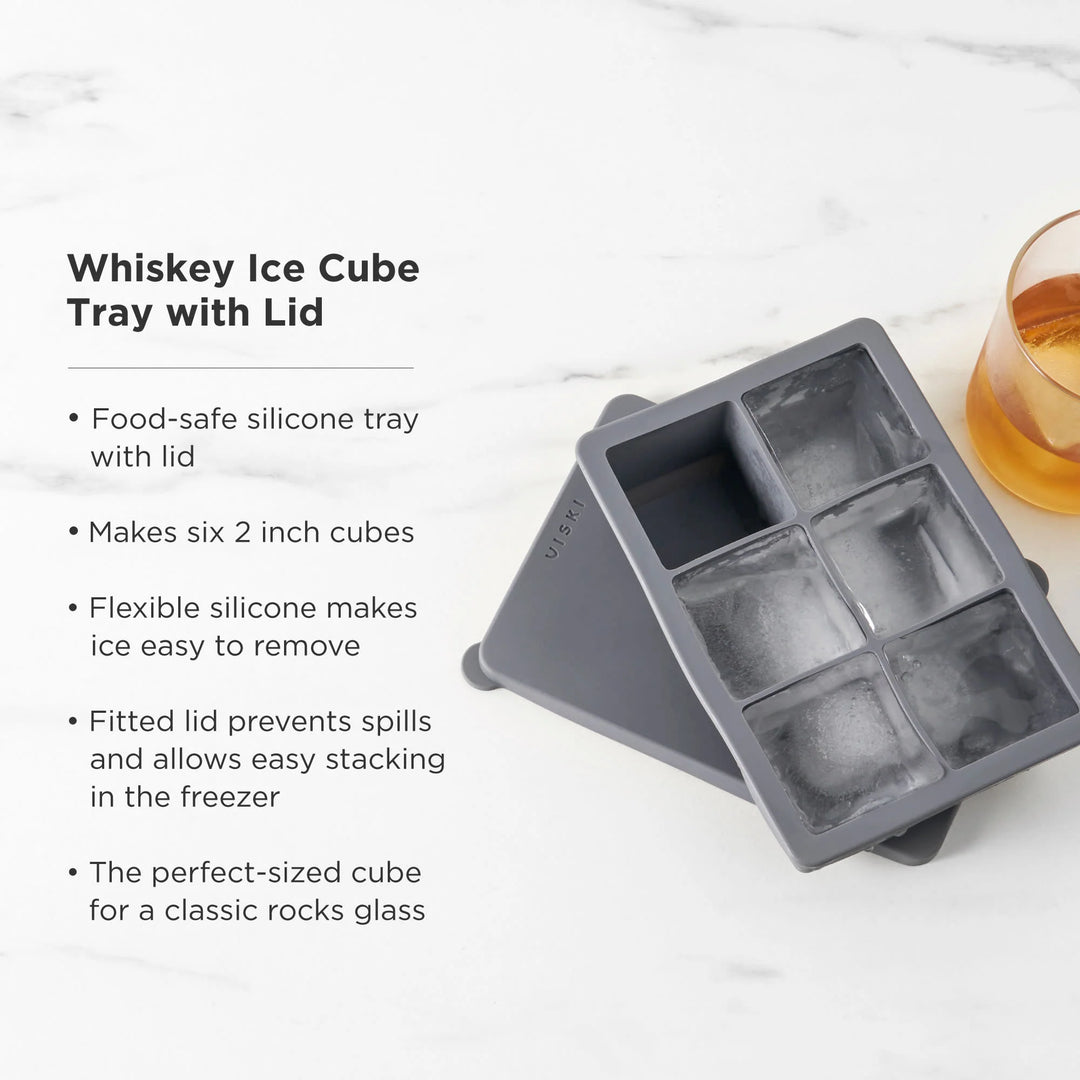2" Whiskey Ice Cube Tray w/ Lid