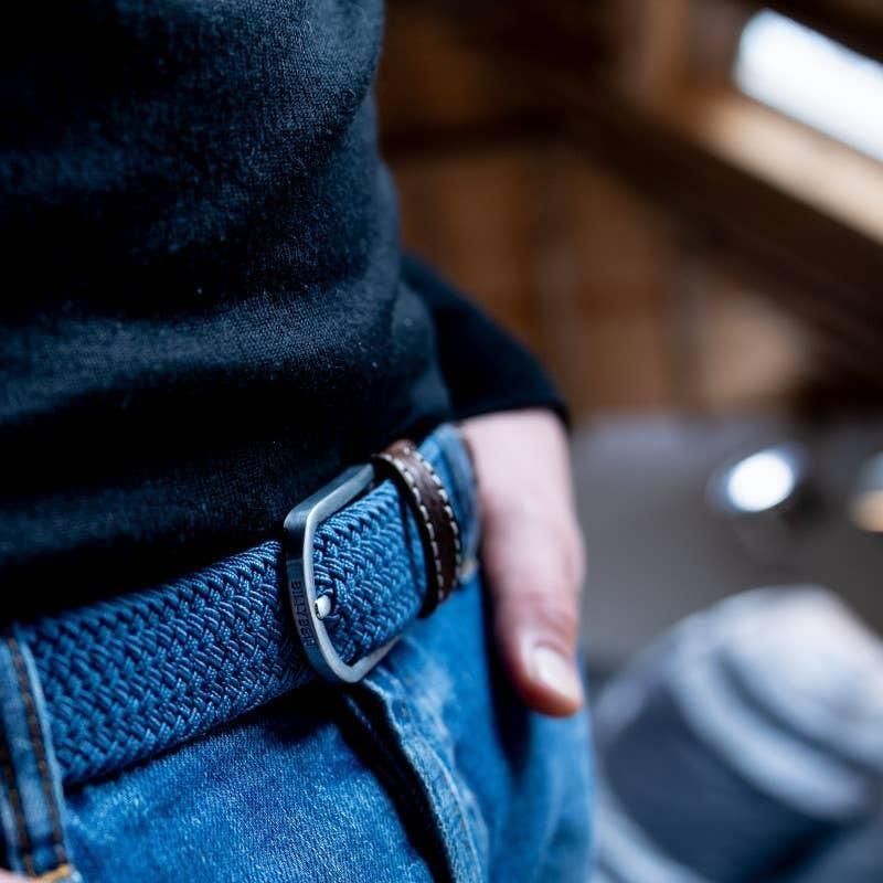 Air Force Blue Elastic Woven Belt