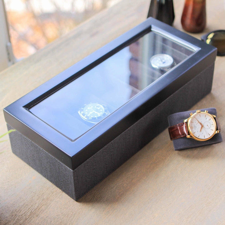 5 Slot Watch Box | Herringbone