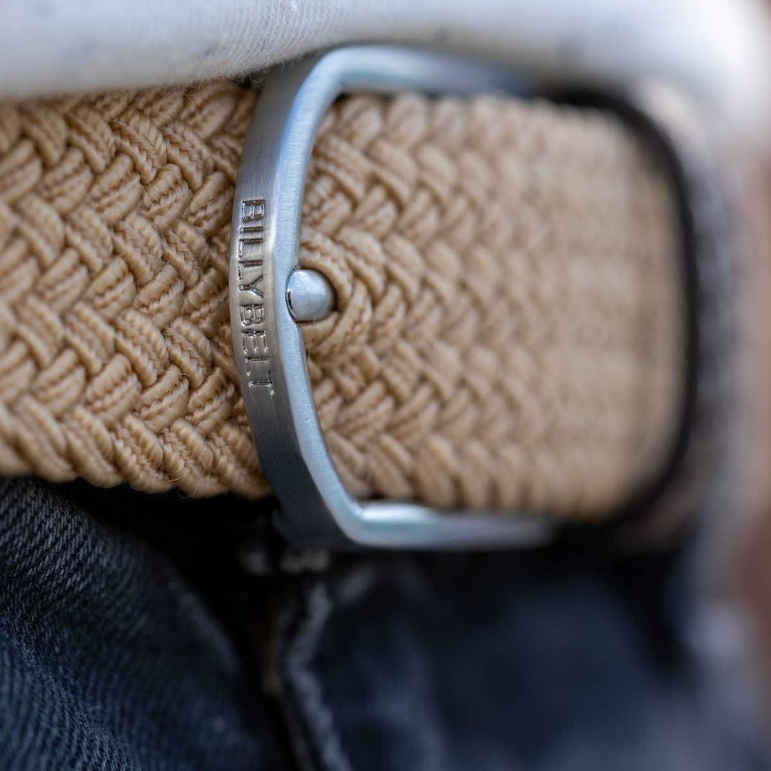 Latte Coffee Elastic Woven Belt