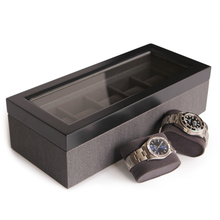 5 Slot Watch Box | Herringbone