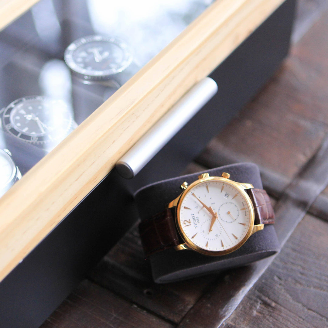 Pine Two-Toned Watch Box