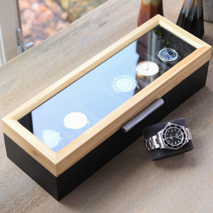 Pine Two-Toned Watch Box