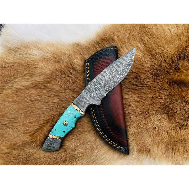 The Azure Fusion Damascus Steel Utility Knife