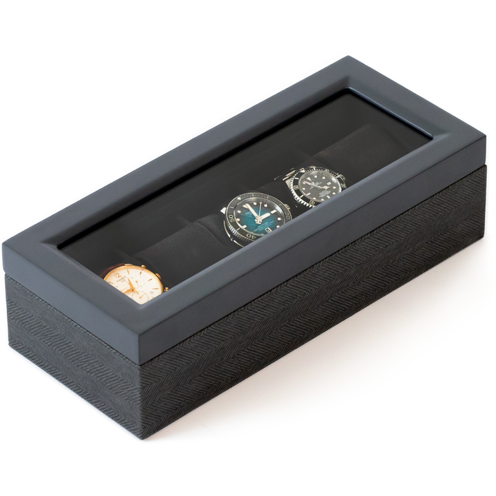 5 Slot Watch Box | Herringbone