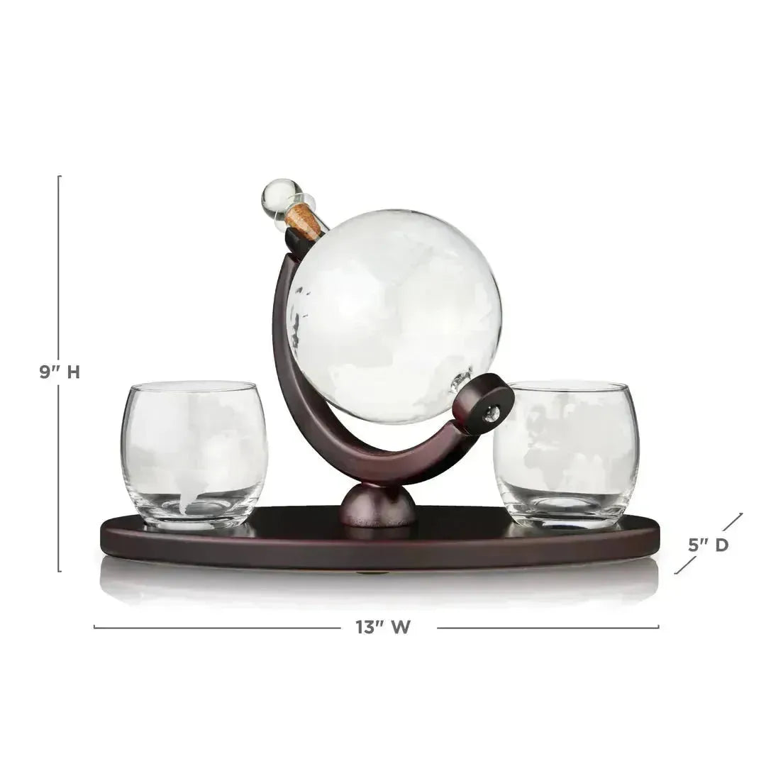 Globe Decanter & Tumblers Set