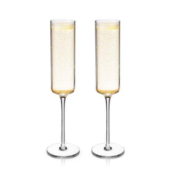 Laurel Champagne Flutes