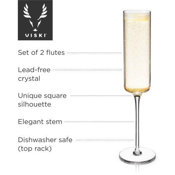 Laurel Champagne Flutes